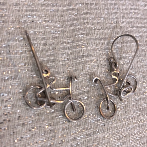 Handmade 🚲 Sterling Silver Earrings - Picture 3 of 5